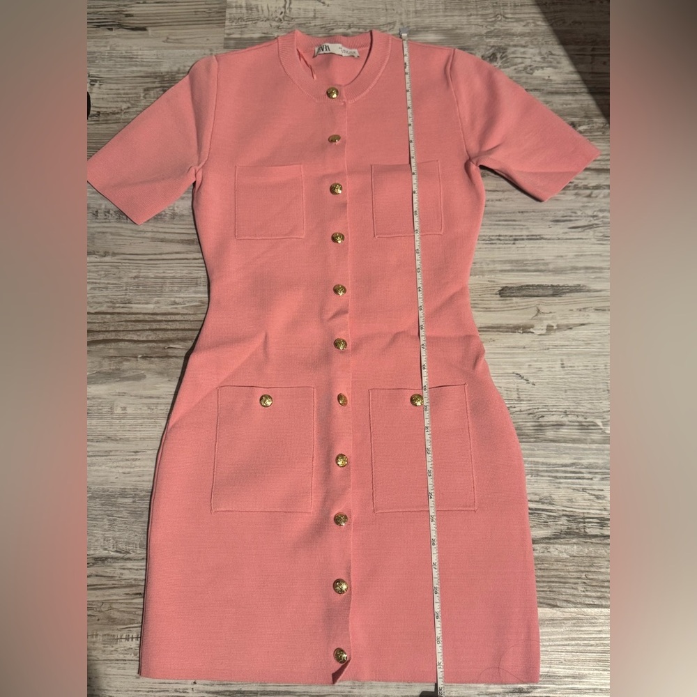 Pink Zara Button-Up Dress - Picture 2 of 5